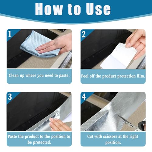 Image of Aluminum Foil Tape with Adhesive Backing for Ductwork High Temperature Resistant Silver Tape for HVAC Ducts and Pipe Systems Repairing (1 Roll)