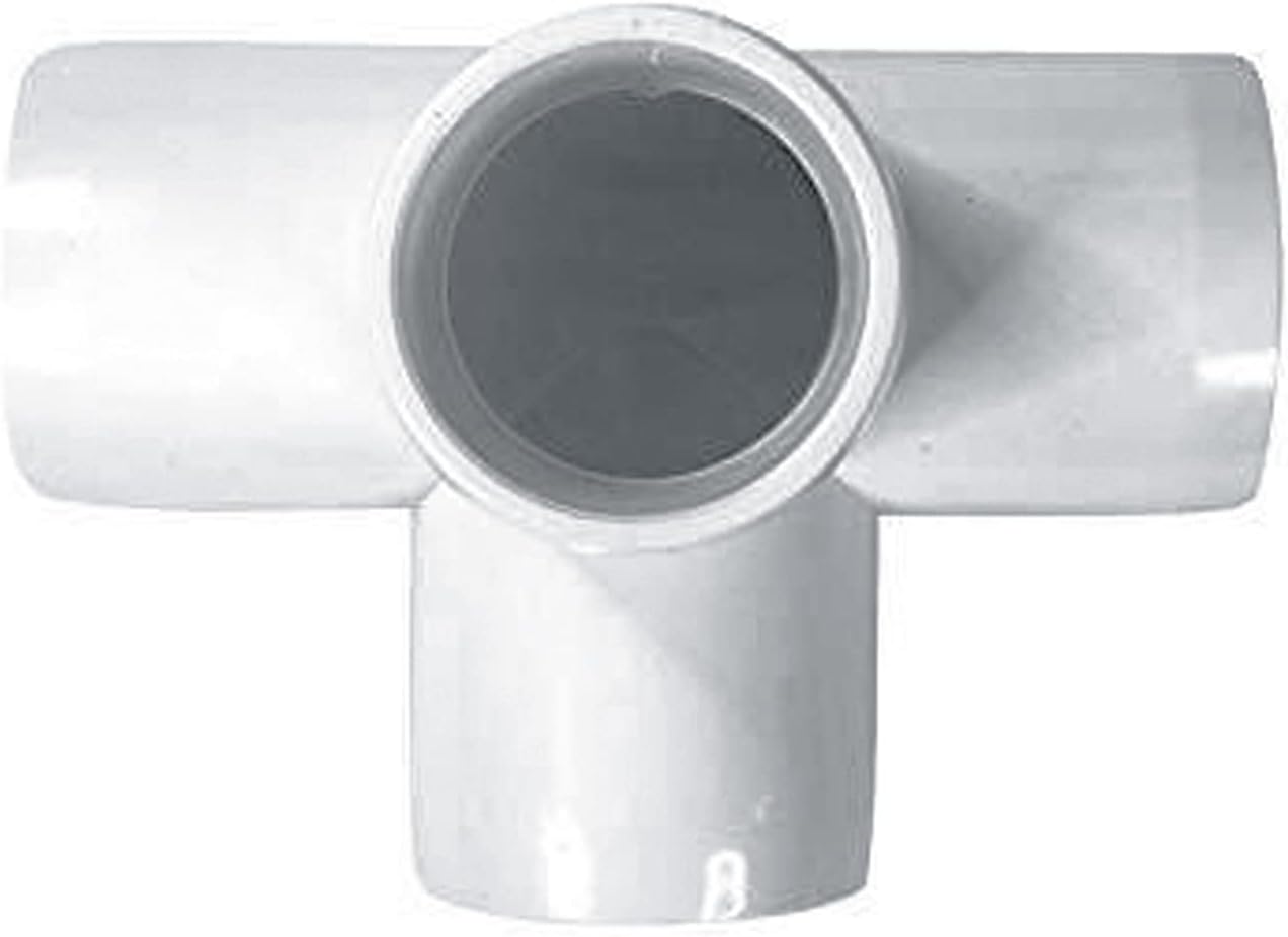 DEHRAN UPVC 4-way Elbow 3/4" inchi (25MM) Pipe Joint/Corner Heavy Duty UPVC Available for Greenhouse, Tent Connection,Furniture and Plumbing Projects White Color (5)