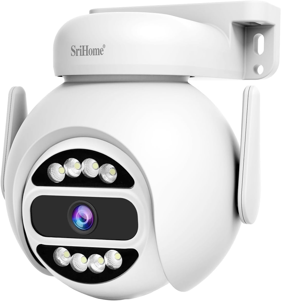 SRIHOME SH047 4MP dwuzakresowa sieć WiFi, kamera monitorująca PTZ, śledzenie ruchu, noktowizor, wodoodporny IP66, 2-drożny dźwięk, ochrona prywatności, do użytku wewnątrz/na zewnątrz