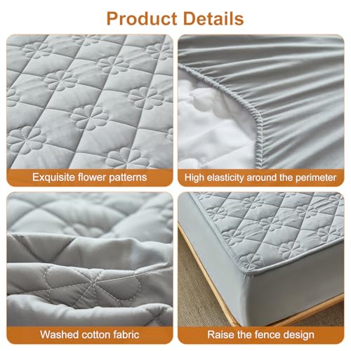 1 lençol impermeável para cama hospitalar de 91 cm x 203 cm x 23 cm, proteção para incontinência hos