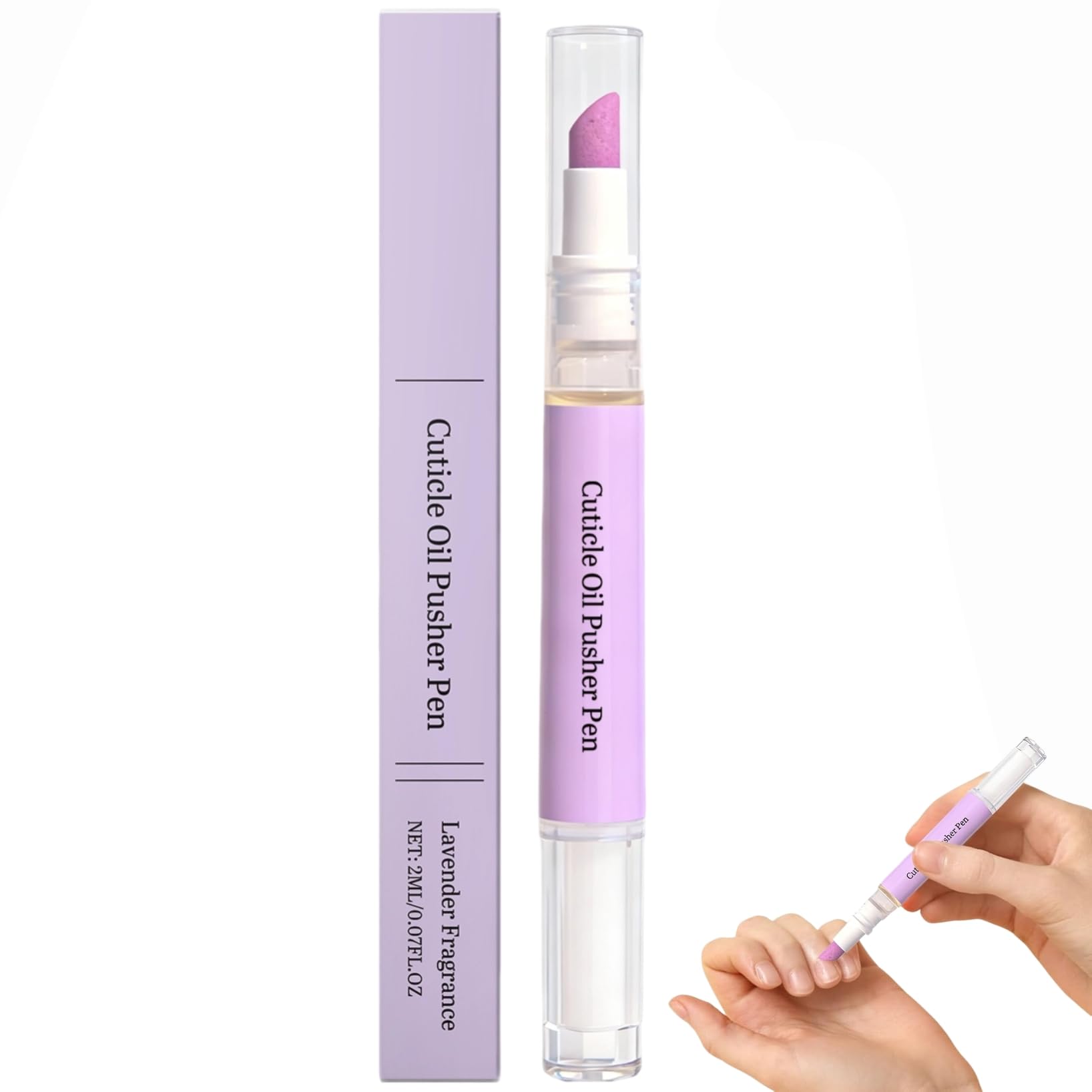 Sassytip Stylo Repousse-Cuticules à L'huile,2 ml Stylo 2 En 1 Pour Dissolvant De Cuticules,Huile Pour Ongles Aux Parfums Rose Et Lavande,Huile Cuticules Ongles,Pour Soin De Manucure Des Femme Et Fille