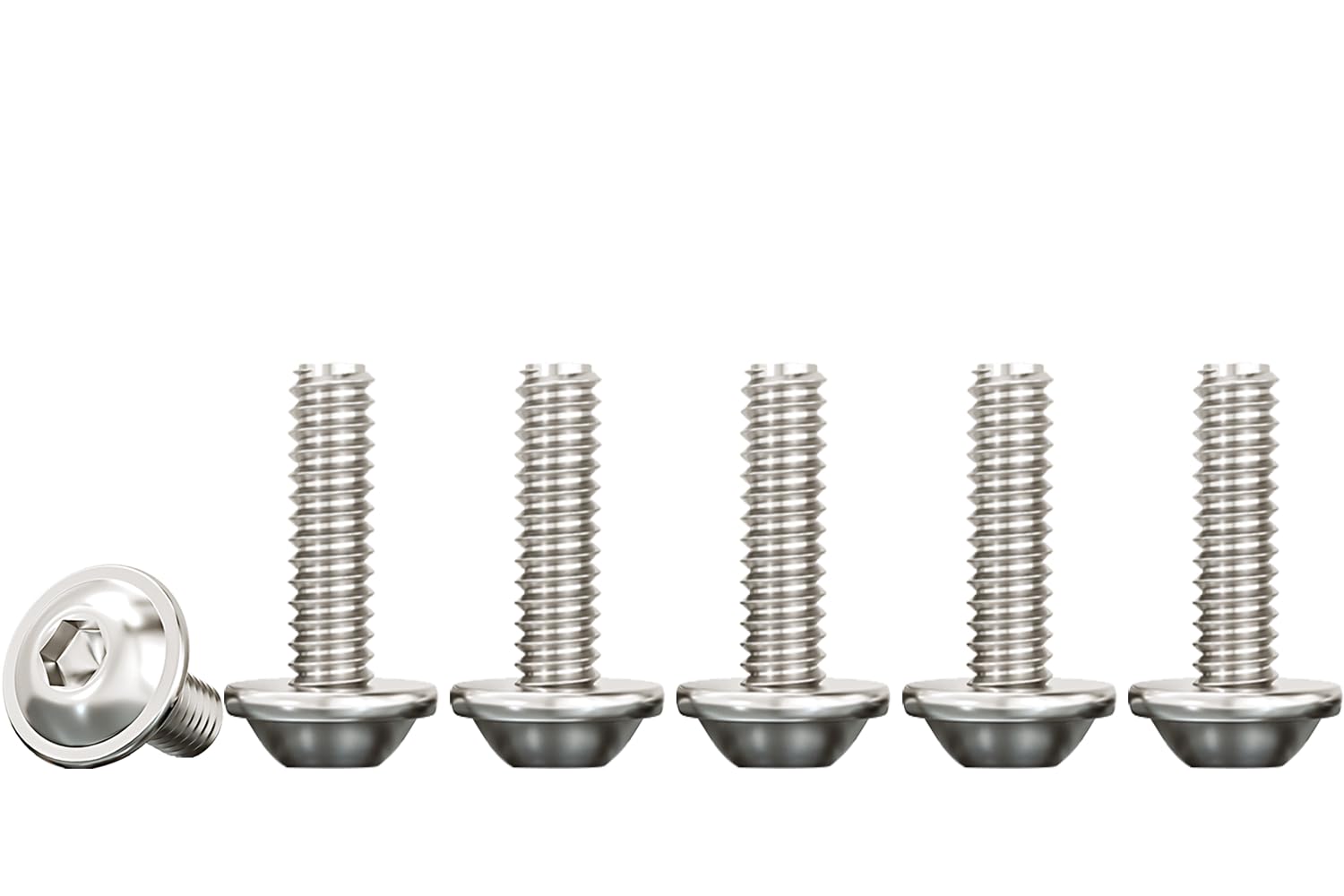 Viti Inox 25 Viti M5x20mm In Acciaio Inox A2 - Testa Bombata Con Flangia 1134169