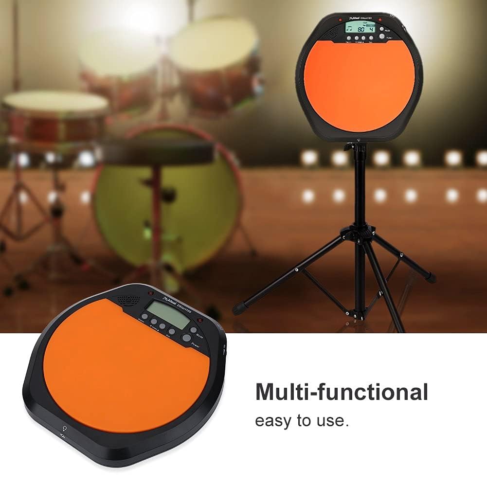 Elektronisches Trommel Pad mit LCD-Display und Metronom für Schlagzeuger Training, Drum Machine inklusive Kopfhörer als Übungswerkzeug