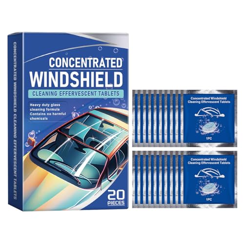 Limpiacristales Para Parabrisas | Tabletas Efervescentes Concentradas De Parabrisas - Tabletas Resistentes A La Intemperie Para Lavaparabrisas | Para Coche Y Camión Interior Exterior Offroad Garaje