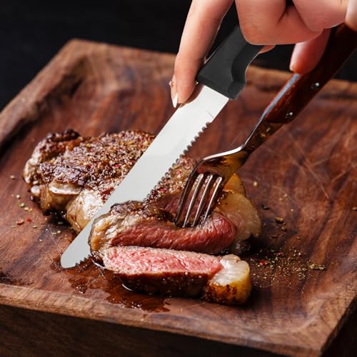 Image of 36 PCS Steak Knife Set - Stainless Steel Steak Knifes 8.7 Inch with Dishwasher Safe Steak Knoves,Metal Steak Knife,Dinner Knife Silverware for Home,Kitchen or Restaurant