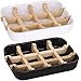 2 Pièces Boite a Savon, Bambou Naturel en Bois Porte Savons, Double Couche Boîte à Savon Bambou, Détachable, Facile à Nettoyer, Propice à la Douche Salle de Bain, Cuisine