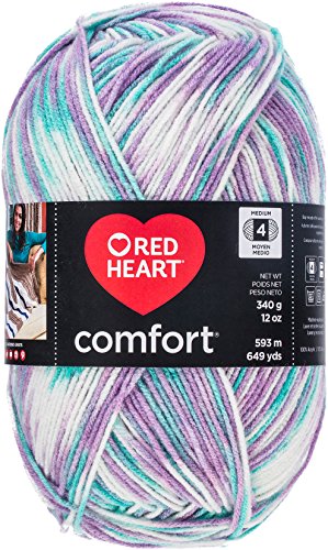 Image of Pro Supps E707D.4109 Comfort Yarn Red Heart White, Violet Mint Print