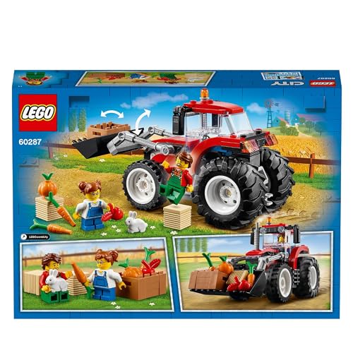 LEGO 60287 City Le Tracteur, Jouet de Construction, Animaux de la Ferme, Figurine de Lapin, Minifigurine Fermier, Idée Cadeau Enfants 5 Ans et Plus