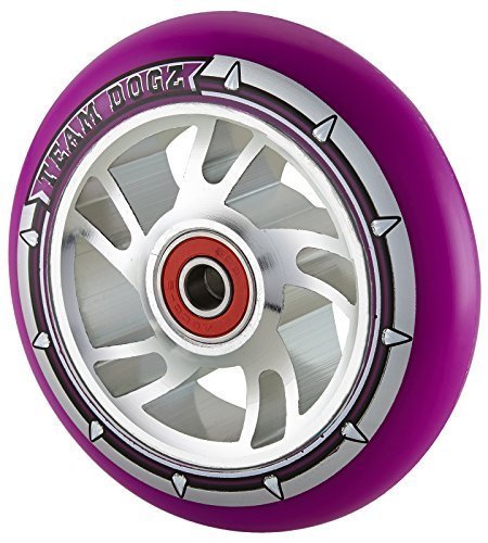 1 x Team Dogz 100mm Swirl Aluminium-kern & lila PU Kinder Kindes Mädchen Stoß Stunt Scooter Einzeln Ersatzrad Auch Geeignet Für Sacrifice Apex Knackig