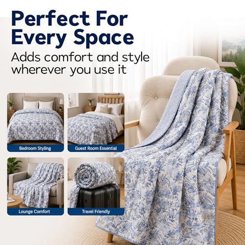 Image of DECORUM Cloud Cotton Double Bed Comforter 90x90 Inch 250 GSM | Ultrasonic Quilted AC Blanket | Lightweight All Season Microfiber Quilt | Ultra Soft & Warm Bedding