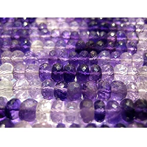 Améthyste naturelle facettée 8mm rondelle fil perle pierre violette