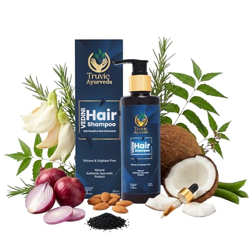 Vedini Hair Shampoo | Ayurvedic Anti Hair Fall Shampoo with DHT Blocker for Hair Growth & Volume | Sulfate & Paraben Free Herbal Shampoo for Men & Women – 200ml