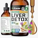 BIO KRAUTER® Liver Cleanse Detox & Repair* - Vegan Liquid Liver Support with Milk Thistle, Chanca Piedra, Turmeric, Dandelion Root & Artichoke 700 mg - 4 Fl.Oz 56-Day of Supply - Alcohol & Sugar Free