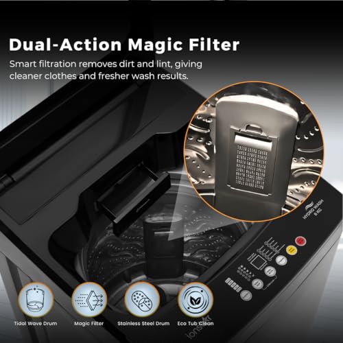 Image of ionstar 8 KG 5 Star Fully Automatic Top Loading Washing Machine | 10 Ai+ Washing Programs | Detergent - Bubble Booster | Dual Action Magic Filter | Soft Closing |Powerful Copper Motor| 80HYDRO-G6BG-N1