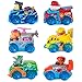 PAW Patrol Pup Squad Racers, 6-Pack of PAW Patrol Vehicles with Chase, Marshall, Skye, Rubble, Rocky, & Zuma, Kids Toys for Boys & Girls Ages 3 and Up