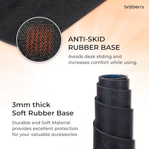 Image of Brizberry Extended Mouse Pad, Large Premium Desk Mat Anti Skid Rubber Base for Desktop Laptop PC Office Gaming 740 X 310 X 3 mm (DM Design 9)