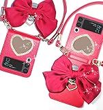 Miitoomo Flip Phone Case for Samsung Galaxy Z Flip 3 Case with Strap PU Leather Slim Fit Flip3 Case