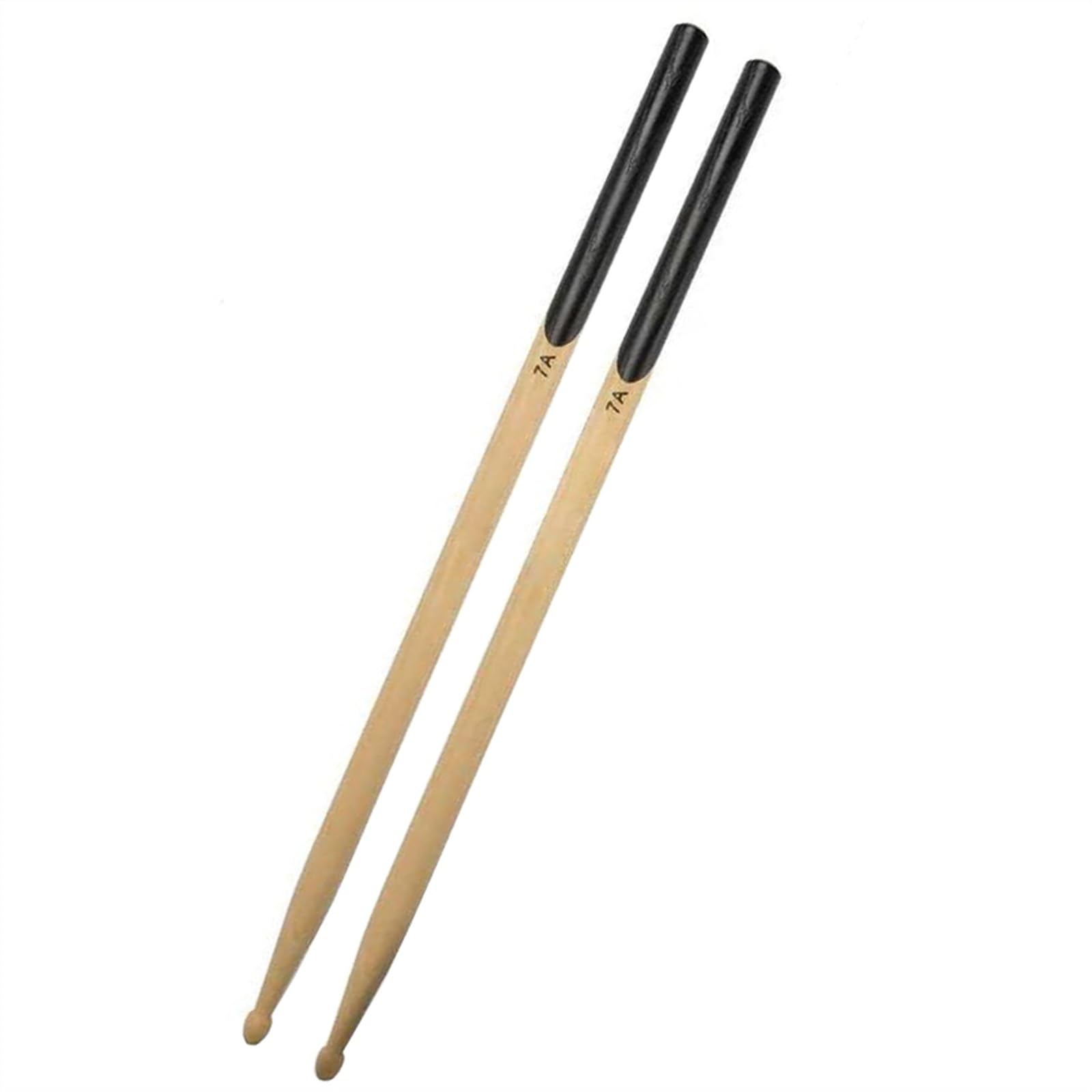 Baquetas para Principiantes 1 Par De Baquetas De Madera De Nogal Para Practicar Baquetas De Jazz 5A/7A Con Mango Recubierto De Negro (Color : 7A)