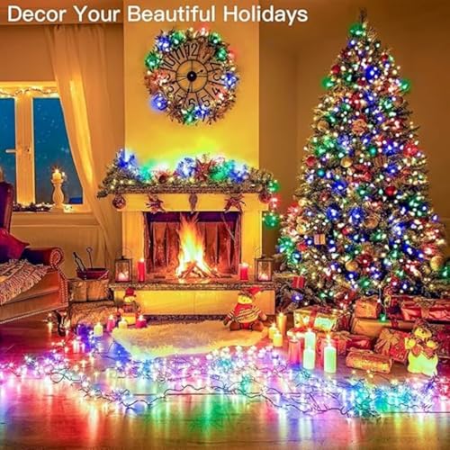 Image of One94Store 20 Meter LED Pixel String Lights with 80 LEDs | Copper Wire Multicolor LED Bulb Series with White Wire for Diwali, Christmas, Party & Home Decoration | Fairy Light Style | Pack of 3 (Multi)