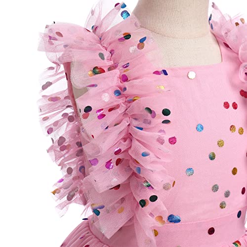 Vestido de fiesta de boda infantil con tutú de mariposa elegante 2