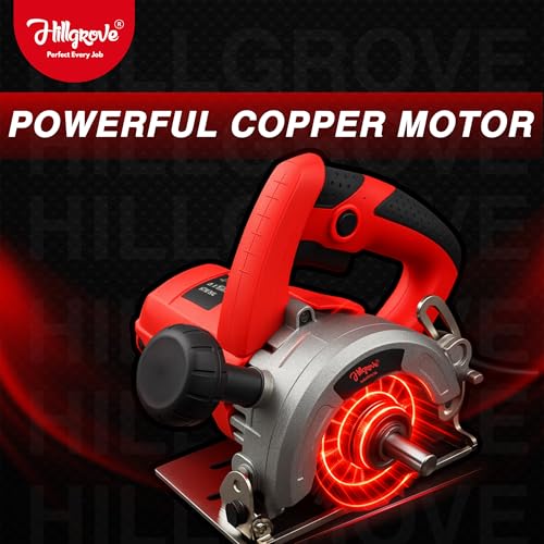 Image of Hillgrove Tile Wall Marble Tiles Wood Plywood Cutter Cutting Machine Electric 5 inch with Wheel (Red&Black)