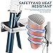 YUET Hair Dryer Holder Hairdryer Station Wall Mounted Spiral Shelf Bracket Stand Hanger Straightener Organizer Blow Storage with Holes Rack For Bathroom Aluminum Professional (Silver)
