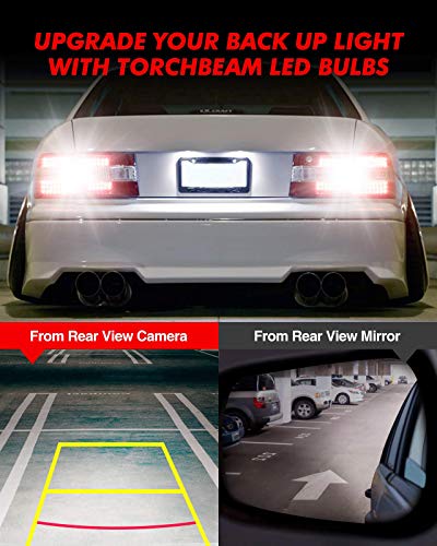 Image of Torchbeam 912 921 LED Bulb T15 Backup Light Bulbs Extremely Bright 3030 SMD Chipsets Error-Free 906 W16W for Back up Brake Reverse Lights 6000K Xenon White (Pack of 2)