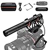 Comica CVM-VM20 Kamera Mikrofon, Super-Kardioid Kondensor Shotgun Video Mikrofon mit OLED Power Display & Low Cut Filter Modi,Externes Richtmikrofon für Canon Nikon Sony DSLR und Smartphone usw