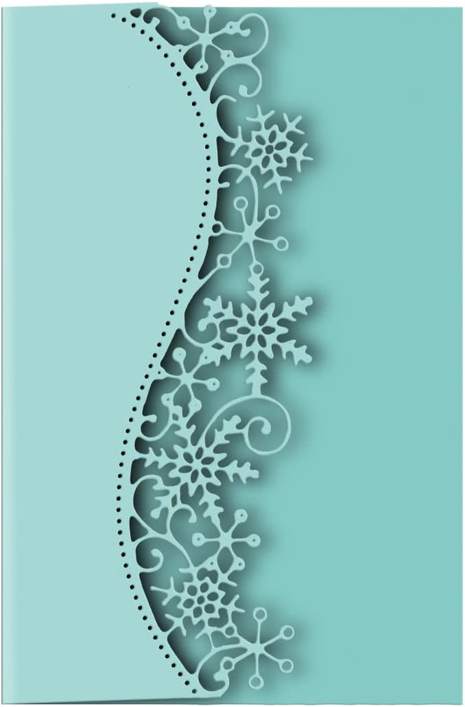 Snowflake Lace Border Metal Die Cuts,Merry Christmas Snowflake Flower Cutting Dies Cut Stencils DIY Scrapbooking Decorative Embossing Paper Scrapbooking Card Making