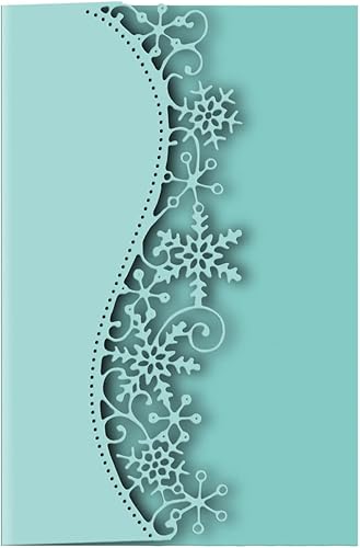 Miniatura 4 de Copo de nieve con borde de encaje de metal, troqueles de corte de flores de copo de nieve de Feliz Navidad, plantillas cortadas para álbumes de