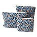 BBORGDC Small Cosmetic Bag Set of 3 for Purse, Sunflower Print Cotton Makeup Pouch Set, 3 Sizes Zipper Organizer for Travel & Toiletries, Gift for Her Birthday, Bridesmaid & Best Friend
