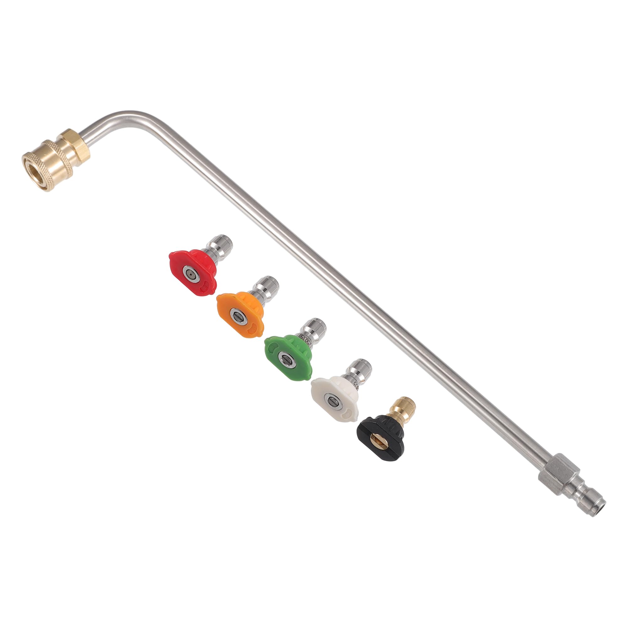 Prolunga per idropulitrice con ugelli per spruzzo/Estensione esterna per idropulitrice per asta di prolunga per auto, moto, bicicletta / 90 gradi / 1 set
