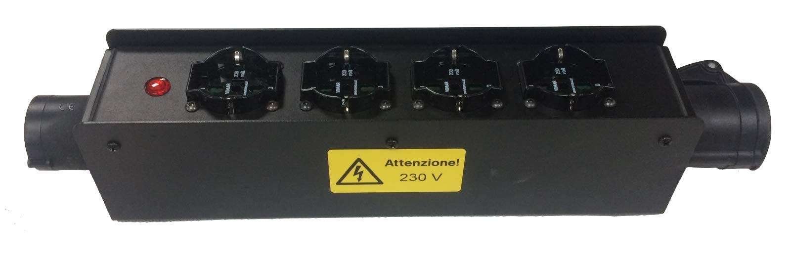 DG Systems - Ciabatta CEE 16A con 4 prese universali e uscita CEE - Made in Italy