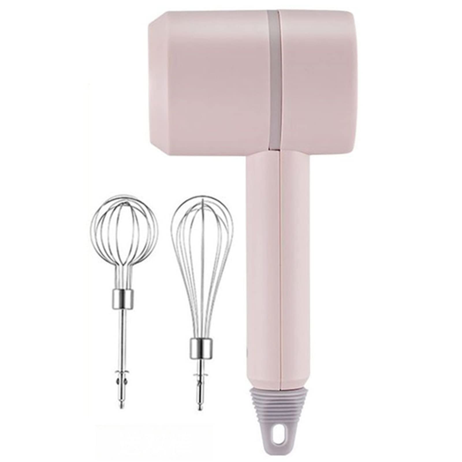 Batidora Eléctrica De Varillas 20W,Con Gancho Para Amasar Y Varillas Para Batir,3 Velocidades Y Función Turbo Batidora Amasadora(2 Batidores),Rosado