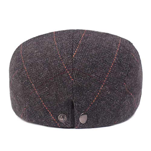 Image of Quanhaigou Men's Cotton Flat Ivy Gatsby Newsboy Driving Hat Adjustable Irish Cabbie Ivy Driving Hunting Cap