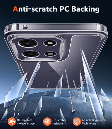 Image of FNTCASE for Motorola Moto G-Power-5G-2026 Case: for Moto G Power 2025 Case Clear Slim Anti Yellowing Cell Phone Cover - Rugged Shockproof Protective Bumper Transparent Cases(Clear)