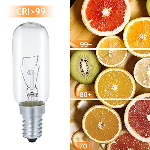 GMY E14 40W Dunstabzugsbirne Glühbirne, T25 230V Warmweiß 2700K Dimmbar Glühlampe für Dunstabzugshaube, Deckenleuchte, 2 Stück