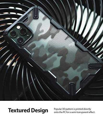 Image of Ringke Fusion-X for iPhone 11 Pro Case Back Cover, [Military Drop Tested] Ergonomic Camo PC Back TPU Bumper Impact Resistant Protection for iPhone 11 Pro Back Cover Case - Camo Black