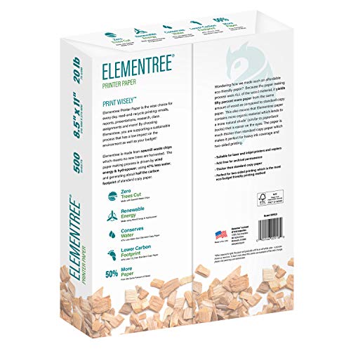 Printworks Elementree Sustainable Multipurpose Paper, 20 Pound, 8.5 X 11 Inches, 2500 Sheets (00918C),White #TOP2
