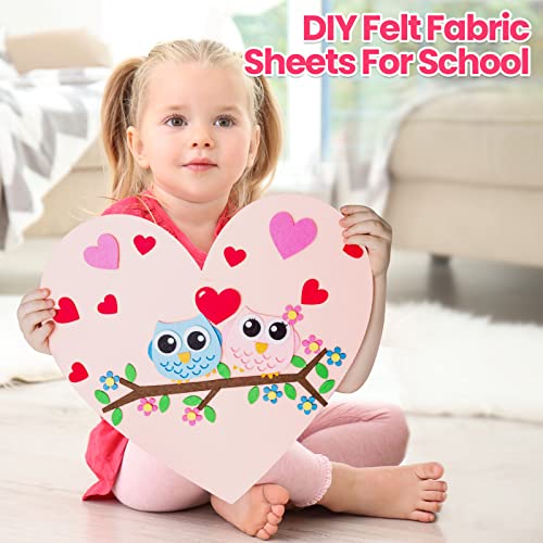 Image of Moukeren 240 Pcs 12 X 8 Inch Felt Sheets, 20 Colors | Stiff Fabric Squares Ideal Craft Sewing, DIY Patchwork Projects, Nonwoven Material, Bulk Supply Holiday and Festival Decor