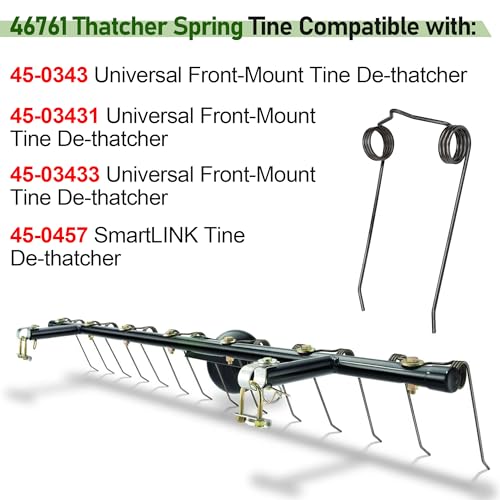 Pulems 46761 Dethatcher Replacement Spring Tine for Agri-Fab Lawn Sweeper, 8Pack 1/8" Diameter Thatcher Tine Compatible with Agri-Fab Universal Front-Mount Dethatcher Lawn Sweeper, Dethatcher Parts