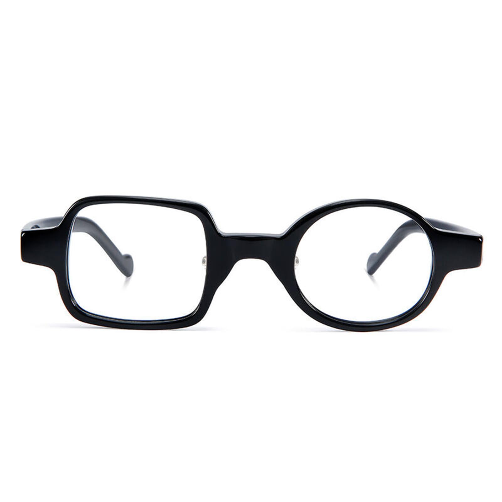 Occhiali da Lettura Presbiopia Irregolare Rotondo:Occhiali da vista Elijah Quadrati Tondi Unisex Acetato Frame Vintage con Anti Luce Blu Lenti Cerniera a Molla Occhiali Lettori