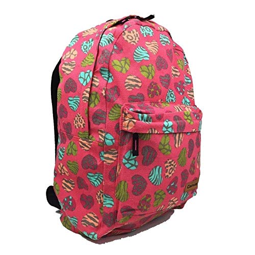 Mochila Estampada Coração Colorida