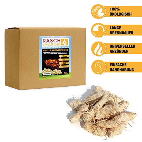 Preisvergleich Produktbild Rasch Kaminanzünder 10 kg - Ökologischer Grillanzünder Ofenanzünder