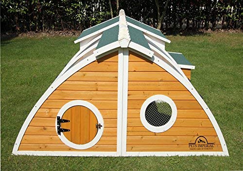 Pets Imperial® Grüner Ritz Hühnerstall mit integriertem Hühnerauslauf - Hühnerstall aus Holz - 165 cm (B) x 170 cm (T) x… – Bild 7