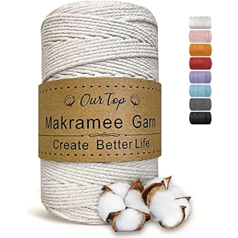 Hilo Macramé de Algodón Natural OurTop 3mm x 300m Cover