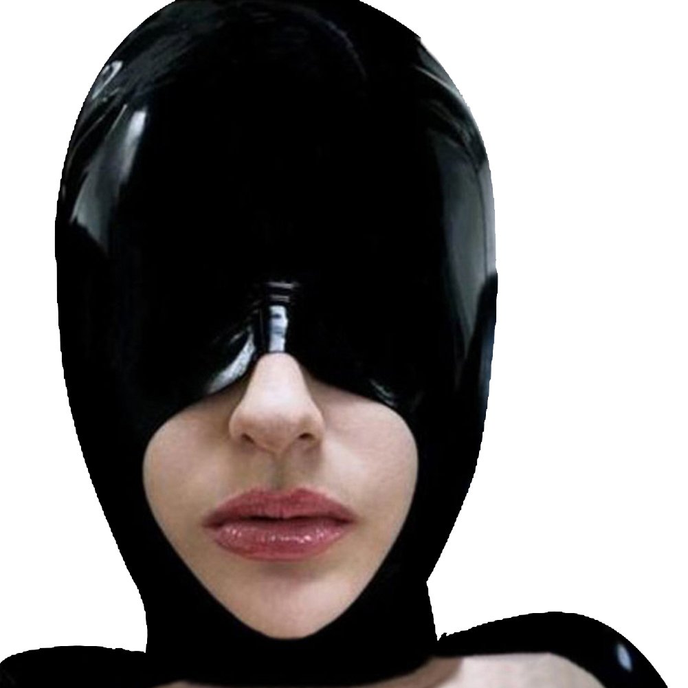 Latex Hood Unisex Rubber Open Nose and Chin Mask Costume for Women