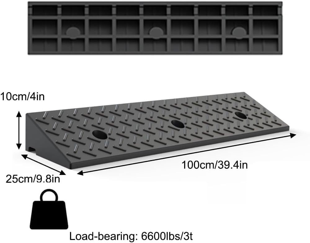 Schody rampowe Wytrzymałe gumowe najazdy krawężnikowe do podjazdów Przenośne najazdy progowe Trwałe nachylenia zapewniające łatwy dostęp