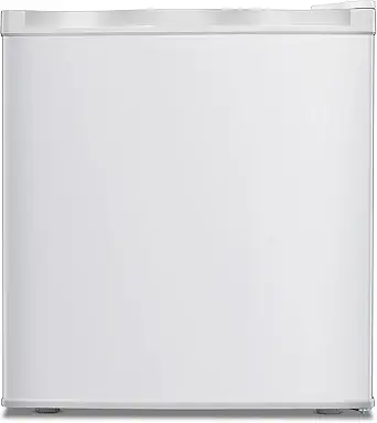 Kismile Mini Freezer,1.1 Cu.ft Upright Freezer with Reversible Single Door,Removable Shelves,Small Freezer with Adjustable Thermostat for Home/Kitchen/Office (White)
