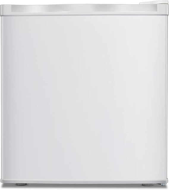 Kismile Mini Freezer,1.1 Cu.ft Upright Freezer with Reversible Single Door,Removable Shelves,Small Freezer with Adjustable Thermostat for Home/Kitchen/Office (White)